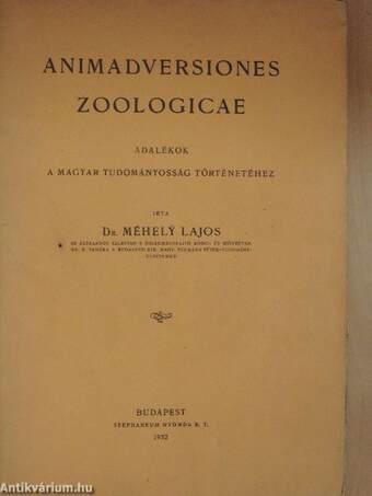 Animadversiones zoologicae