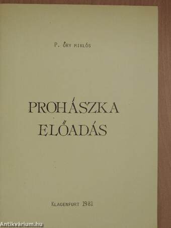 Prohászka előadás