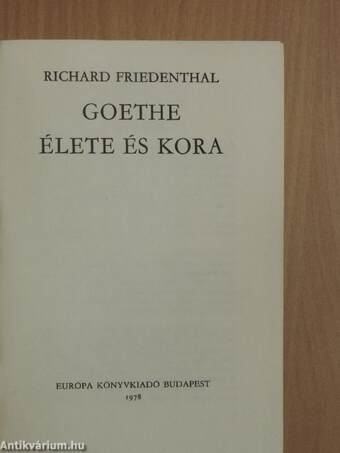 Goethe élete és kora