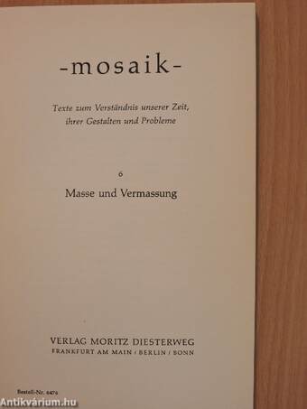 Masse und Vermassung