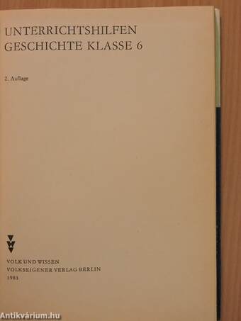 Unterrichtshilfen - Geschichte Klasse 6