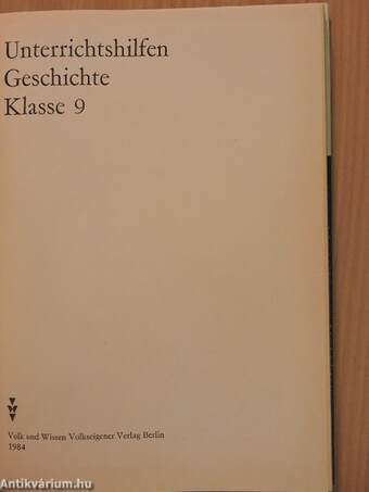 Unterrichtshilfen - Geschichte Klasse 9