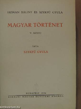 Magyar történet V.