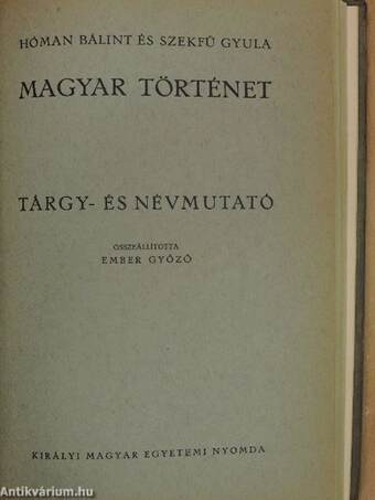 Magyar történet V.