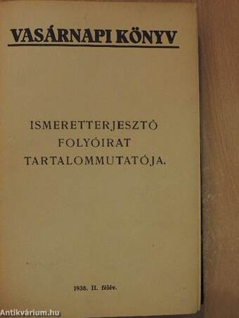 Vasárnapi Könyv 1938. II.