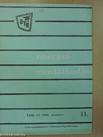 Energiagazdálkodás 1982. november