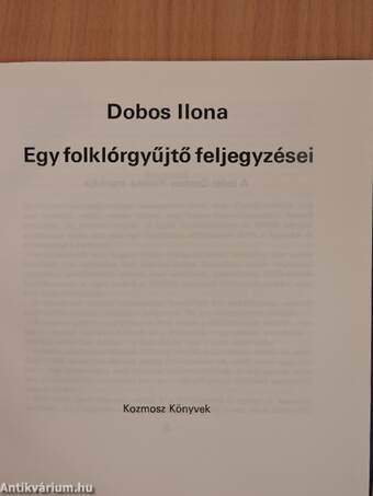 Egy folklórgyűjtő feljegyzései