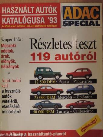 Használt autók katalógusa '93