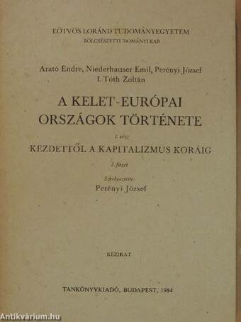 A kelet-európai országok története I/2. (töredék)