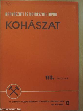 Bányászati és Kohászati Lapok - Kohászat 1980. december