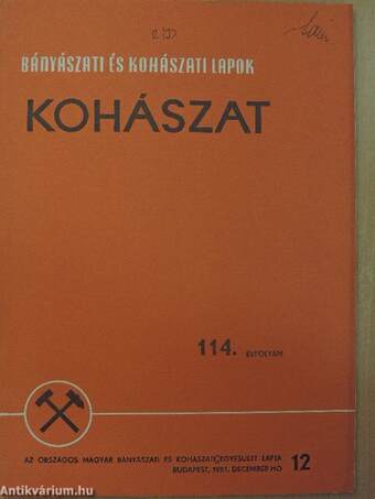 Bányászati és Kohászati Lapok - Kohászat 1981. december