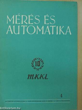 Mérés és automatika 1968/4.