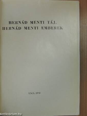 Hernád menti táj, Hernád menti emberek