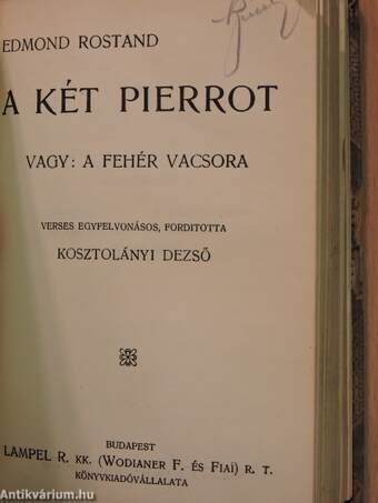 A tenger asszonya/Az ékszerek/Egy jó lélek/Thais/A Gondolkozó Gép II./Apró történetek/Hét szilvafa/A két Pierrot vagy: A fehér vacsora/Az orvos dilemmája/Malva