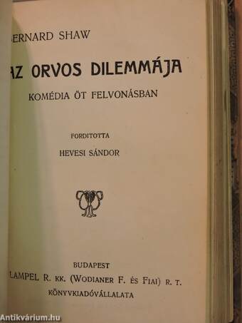 A tenger asszonya/Az ékszerek/Egy jó lélek/Thais/A Gondolkozó Gép II./Apró történetek/Hét szilvafa/A két Pierrot vagy: A fehér vacsora/Az orvos dilemmája/Malva