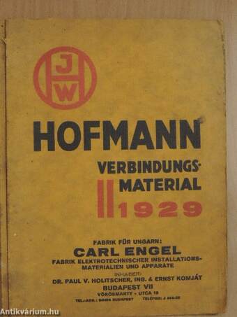 JW Hofmann Verbindungsmaterial 1929