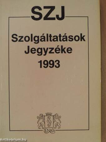 Szolgáltatások Jegyzéke 1993