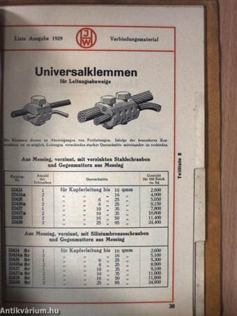 JW Hofmann Verbindungsmaterial 1929