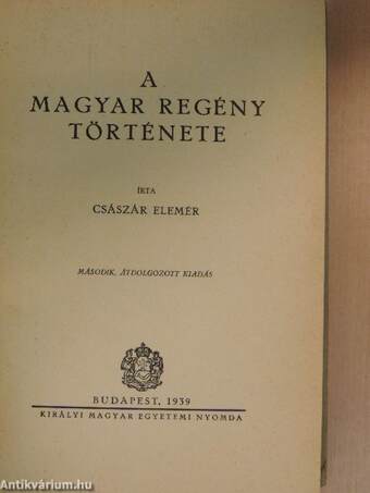 A magyar regény története