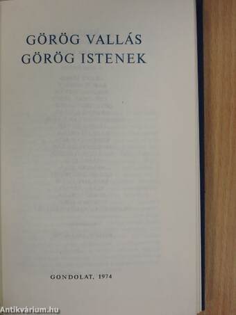 Görög vallás - görög istenek