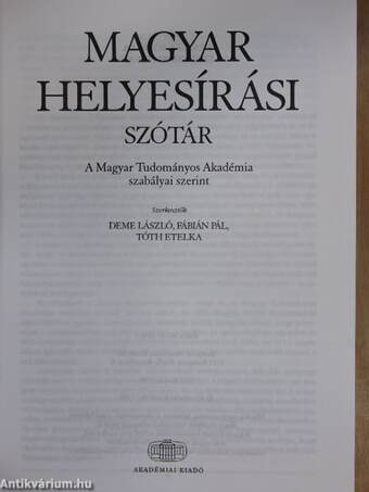 Magyar helyesírási szótár