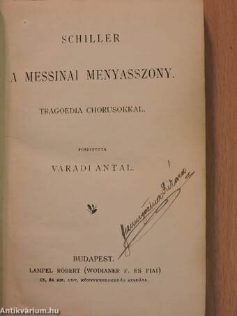 A messinai menyasszony/Tell Vilmos