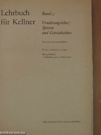 Lehrbuch für Kellner 3.