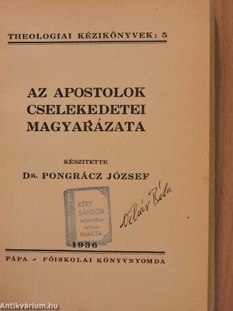 Az apostolok cselekedetei magyarázata