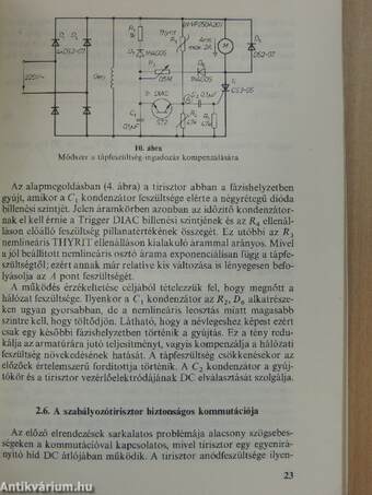 Kisteljesítményű motorok tirisztoros szabályozása