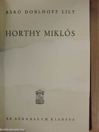 Horthy Miklós (Tiltólistás kötet)