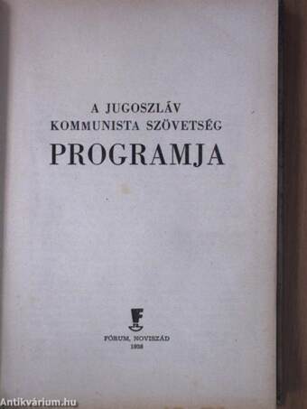 A Jugoszláv Kommunista Szövetség programja