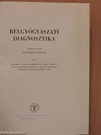 Belgyógyászati diagnosztika