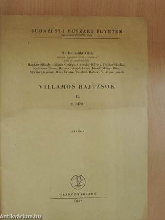 Villamos hajtások II/2.