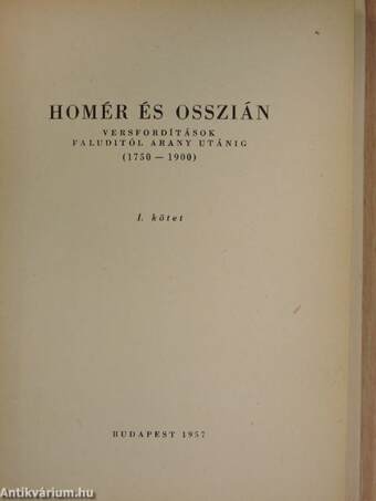 Homér és Osszián I-II.