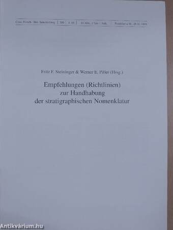 Empfehlungen (Richtlinien) zur Handhabung der stratigraphischen Nomenklatur