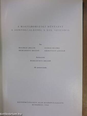 A magyarországi művészet története 1-2.