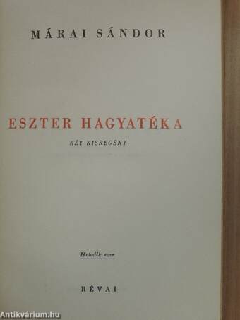 Eszter hagyatéka/Déli szél