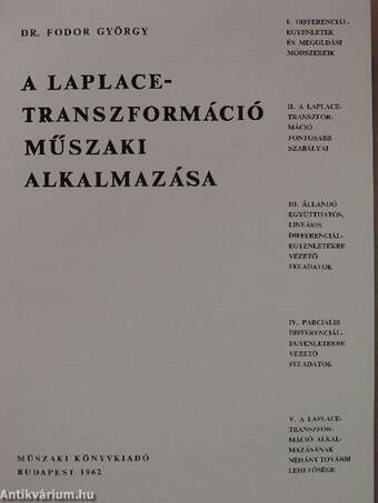 A Laplace-transzformáció műszaki alkalmazása