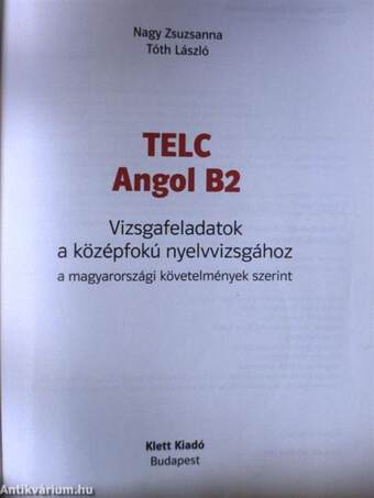 Telc angol vizsgafeladatok B2 - CD-vel