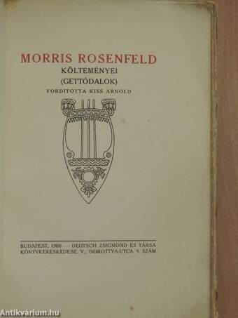 Morris Rosenfeld költeményei