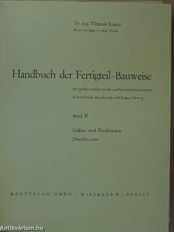 Handbuch der Fertigteil-Bauweise II.