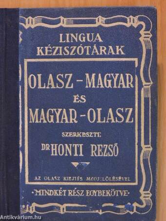 Magyar-olasz és olasz-magyar kéziszótár I-II.