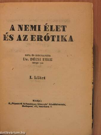 A nemi élet és az erótika I-IV.