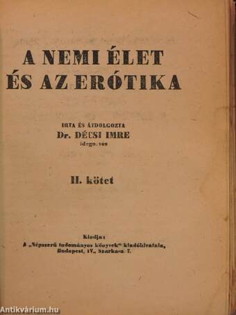 A nemi élet és az erótika I-IV.