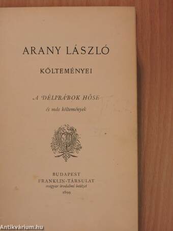 Arany László költeményei