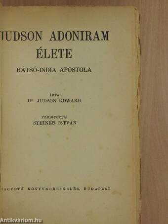 Judson Adoniram élete