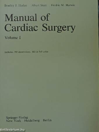 Manual of Cardiac Surgery I. (töredék)