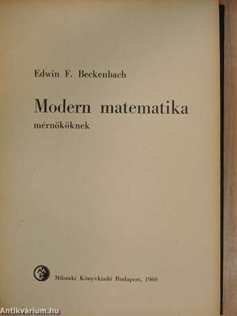 Modern matematika mérnököknek