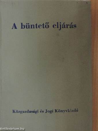 A büntető eljárás