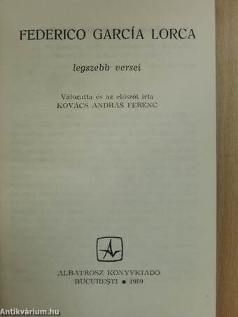 Federico García Lorca legszebb versei